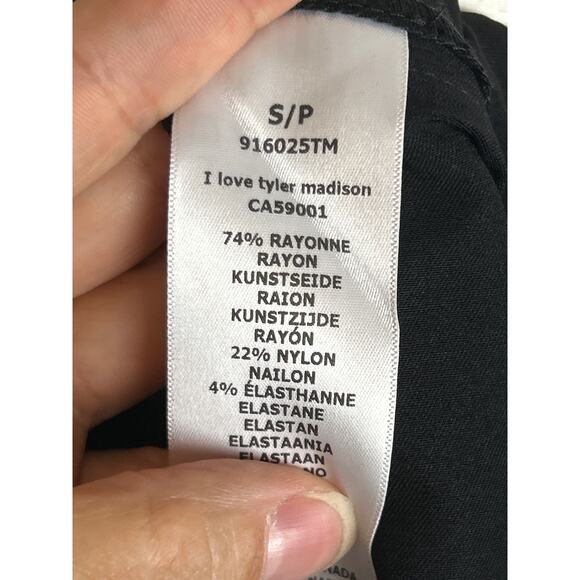 ILTM Women’s Small Black “The Gwyneth” Tuxedo Pants Gold Stripe Ankle Skinny NWT - Picture 9 of 10